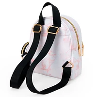 Pink & White Marbled Backpack