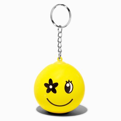 Happy Face Daisy Stress Ball Keychain