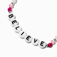 ''Believe'' Beaded Stretch Bracelet