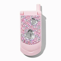 Claire's Club Pearl Heart Bling Flip Phone Lip Gloss Set