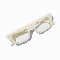 Light Yellow Rectangular Clear Lens Frames