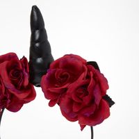 Unicorn Floral Headband - Black