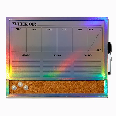 Holographic Weekly Calendar Dry Erase Board
