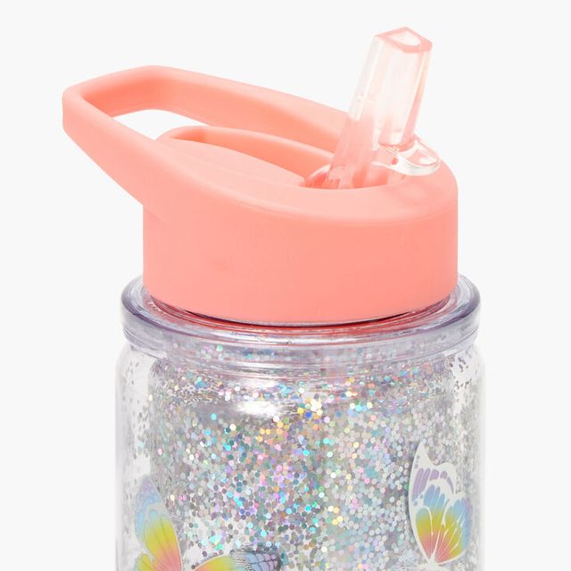 Claire's Coral Butterfly Water Bottle