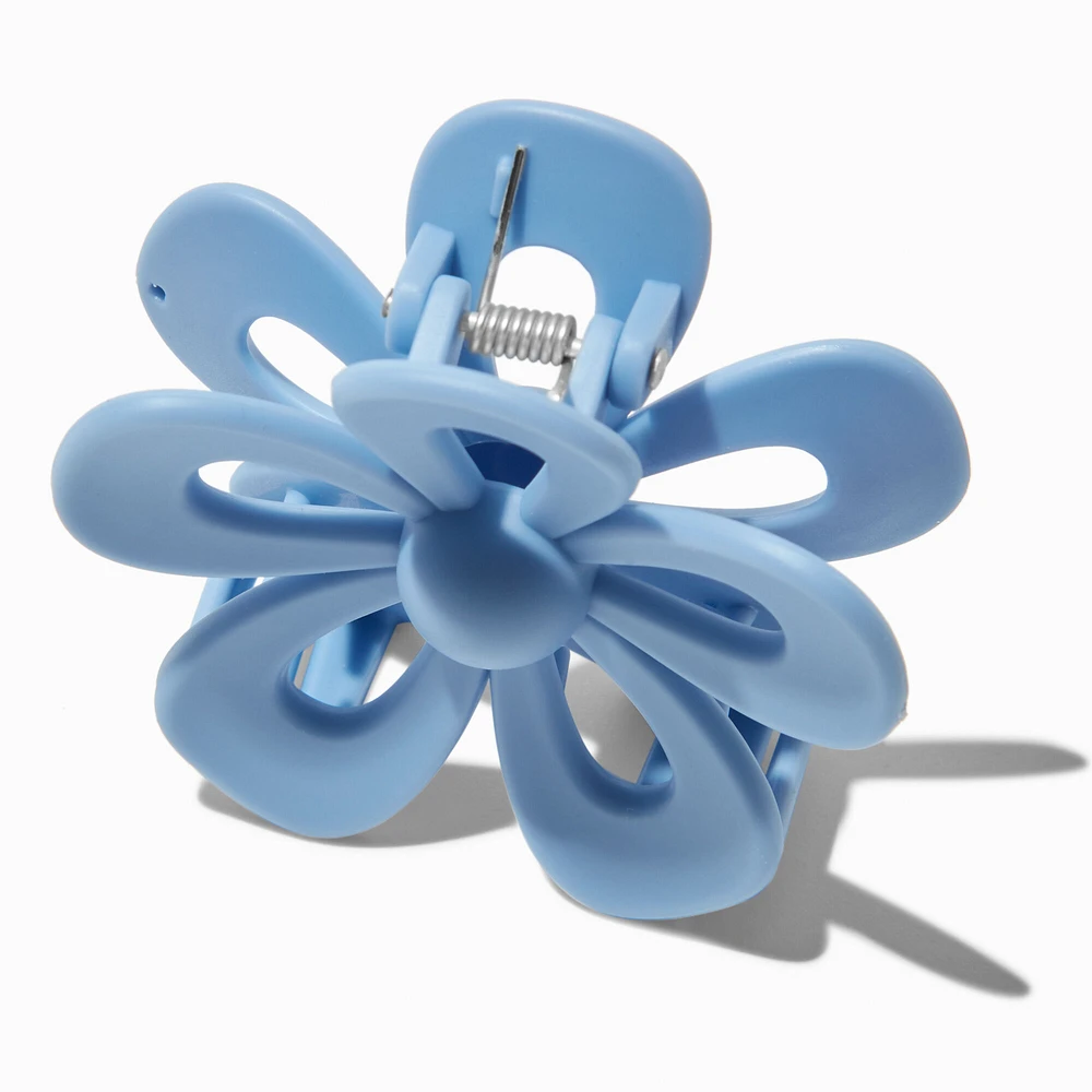 Light Blue Open Flower Hair Claw