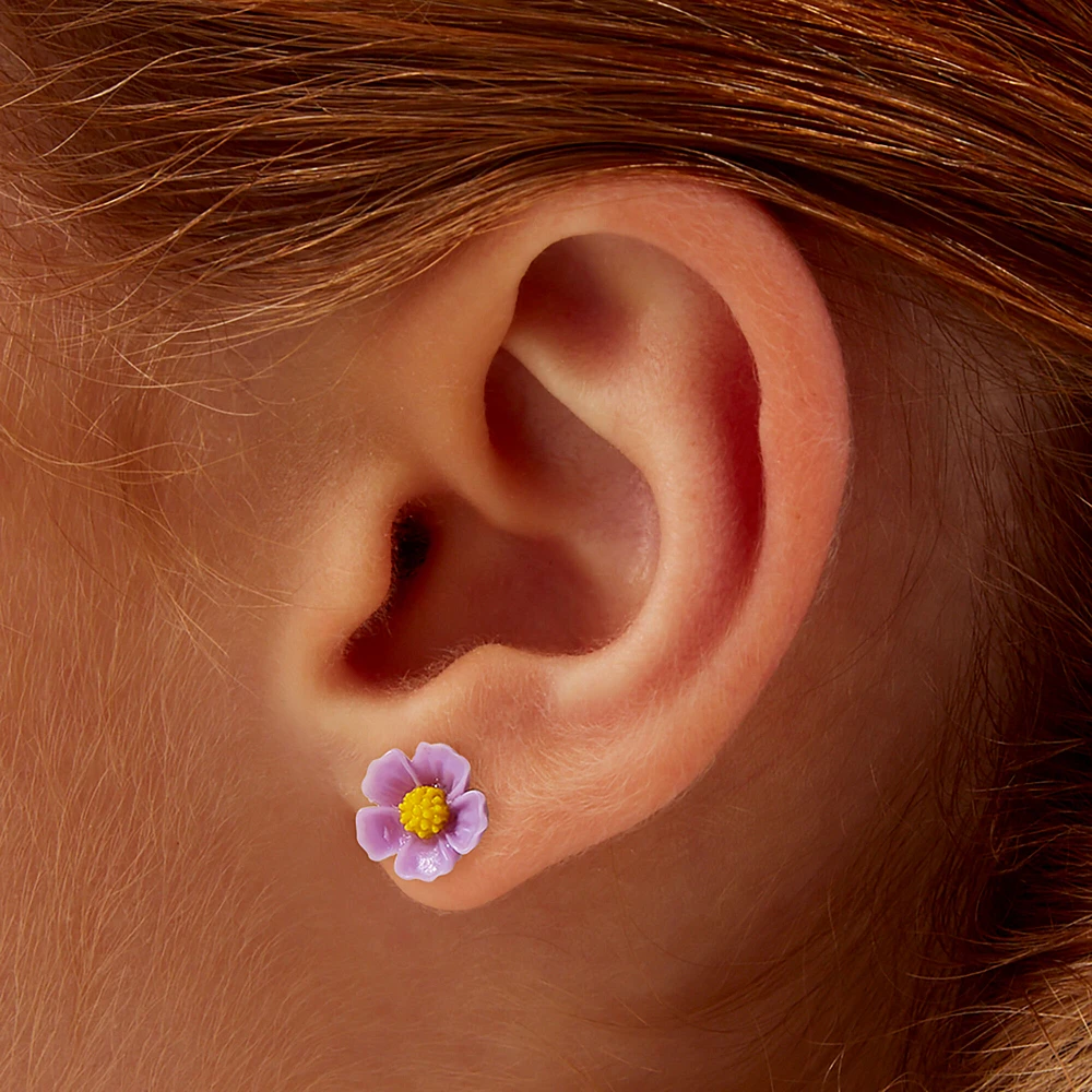 Carved Flower Earrings