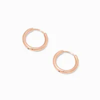 C LUXE by Claire's Rose Gold Titanium 10MM Tube Hoop Earrings