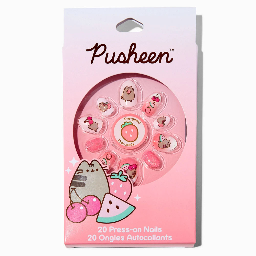 Pusheen® Fruits Press On Faux Nail Set - 20 Pack