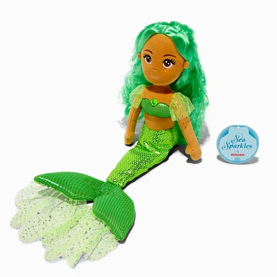 Sea Sparkles™ Emerald Green Mermaid Plush Toy