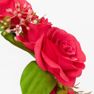 Hot Pink Rose Flower Crown Headband