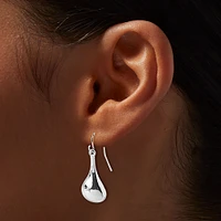 Silver-tone Liquid Drop Earrings