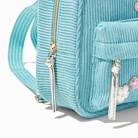 Claire's Club Blue Corduroy Woodland Backpack