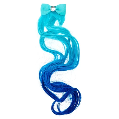 Claire's Club Ombre Faux Hair Extension - Blue