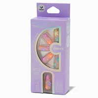 Multicolored Daisy Long Almond Vegan Faux Nail Set - 24 Pack