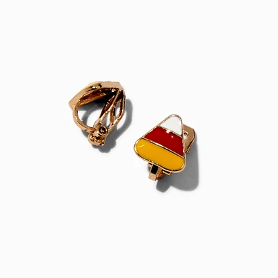 Candy Corn Clip-On Stud Earrings