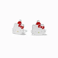 Sterling Silver Hello Kitty® Santa Hat Christmas Stud Earrings