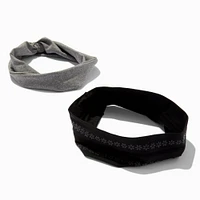 Gray & Black Athletic Headwraps - 2 Pack
