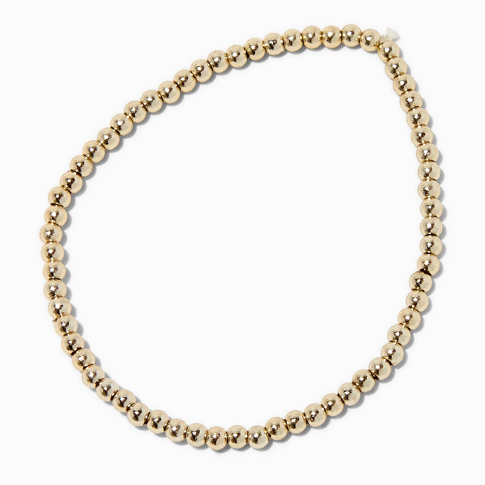 Claire's Club Gold-tone Beaded Stretch Bracelet