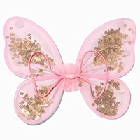 Claire's Club Gold & Pink Shaker Wings