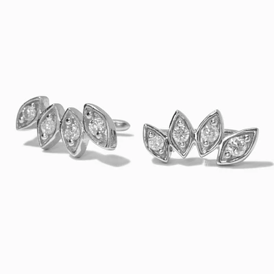 C LUXE by Claire's Sterling Silver 1/20 ct. tw. Lab Grown Diamond Crawler Cuff Earrings