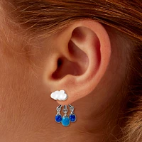 Glow in the Dark Rain Cloud Front & Back Earrings