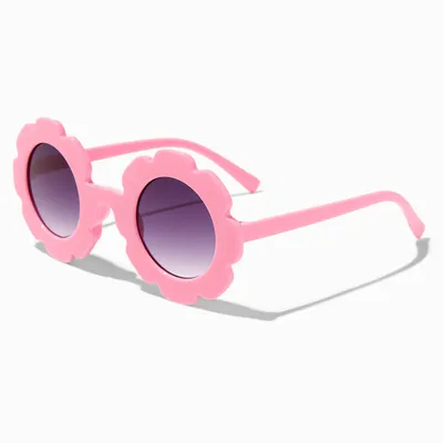 Claire's Club Pink Flower Round Sunglasses