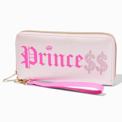 Pink Princess Dollar Sign Wristlet