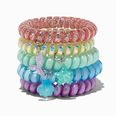 Claire's Club Mermaid Coil Bracelets - 5 Pack