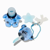 Icy Blue Teddy Bear Sweet Sugar Lip Gloss Keychain