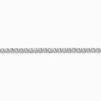 Silver-tone Cubic Zirconia Tennis Bracelet
