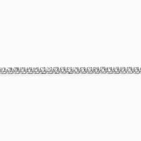 Silver-tone Cubic Zirconia Tennis Bracelet