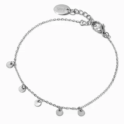 Silver-tone Stainless Steel Confetti Chain Bracelet