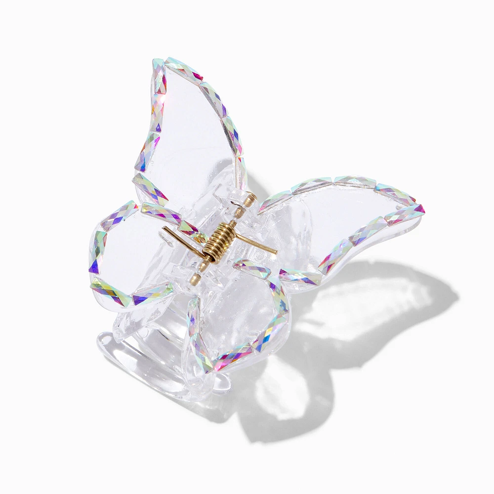 Clear Iridescent Butterfly Hair Claw