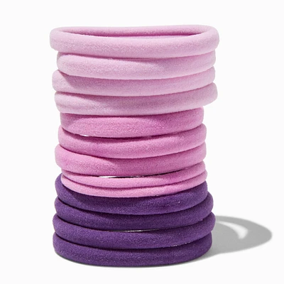 Tonal Purple Rolled Hair Ties - 12 Pack