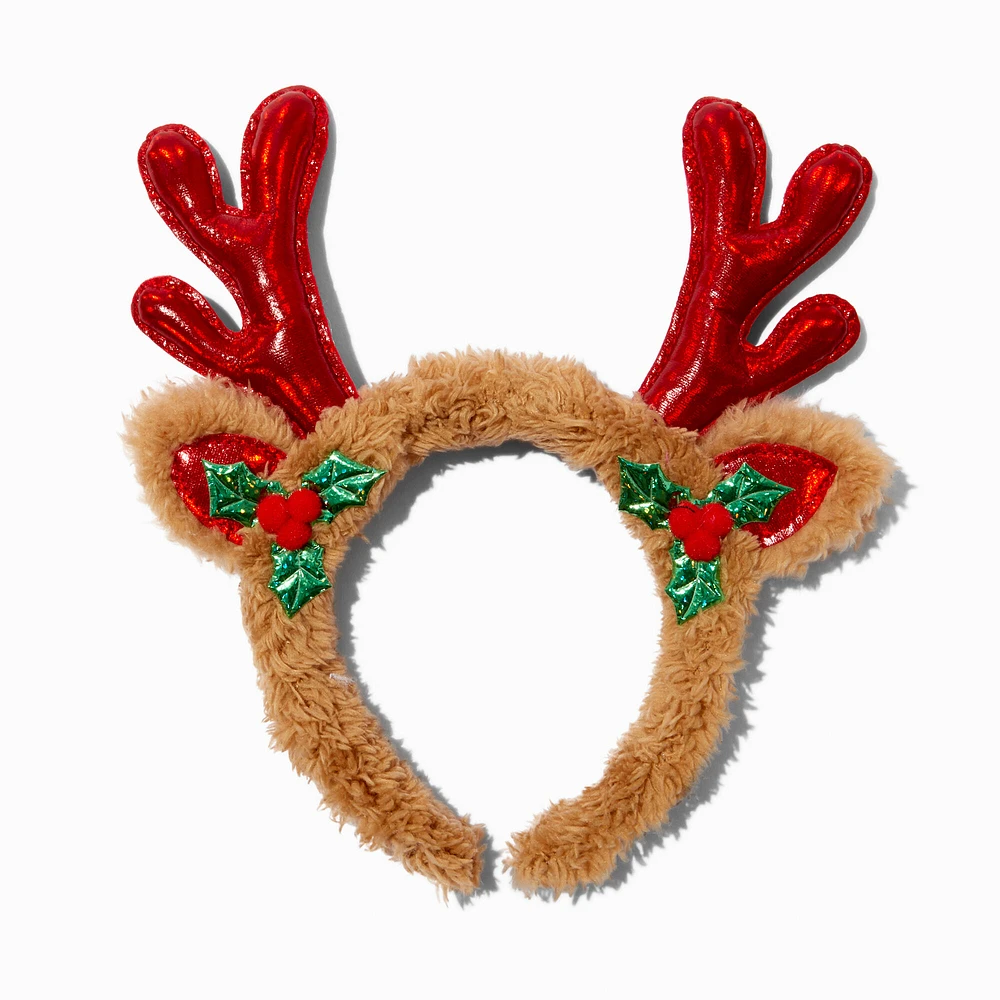 Reindeer Antlers Fuzzy Christmas Headband