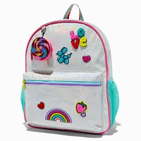 Claire's Club White Holographic Candy Dome Backpack