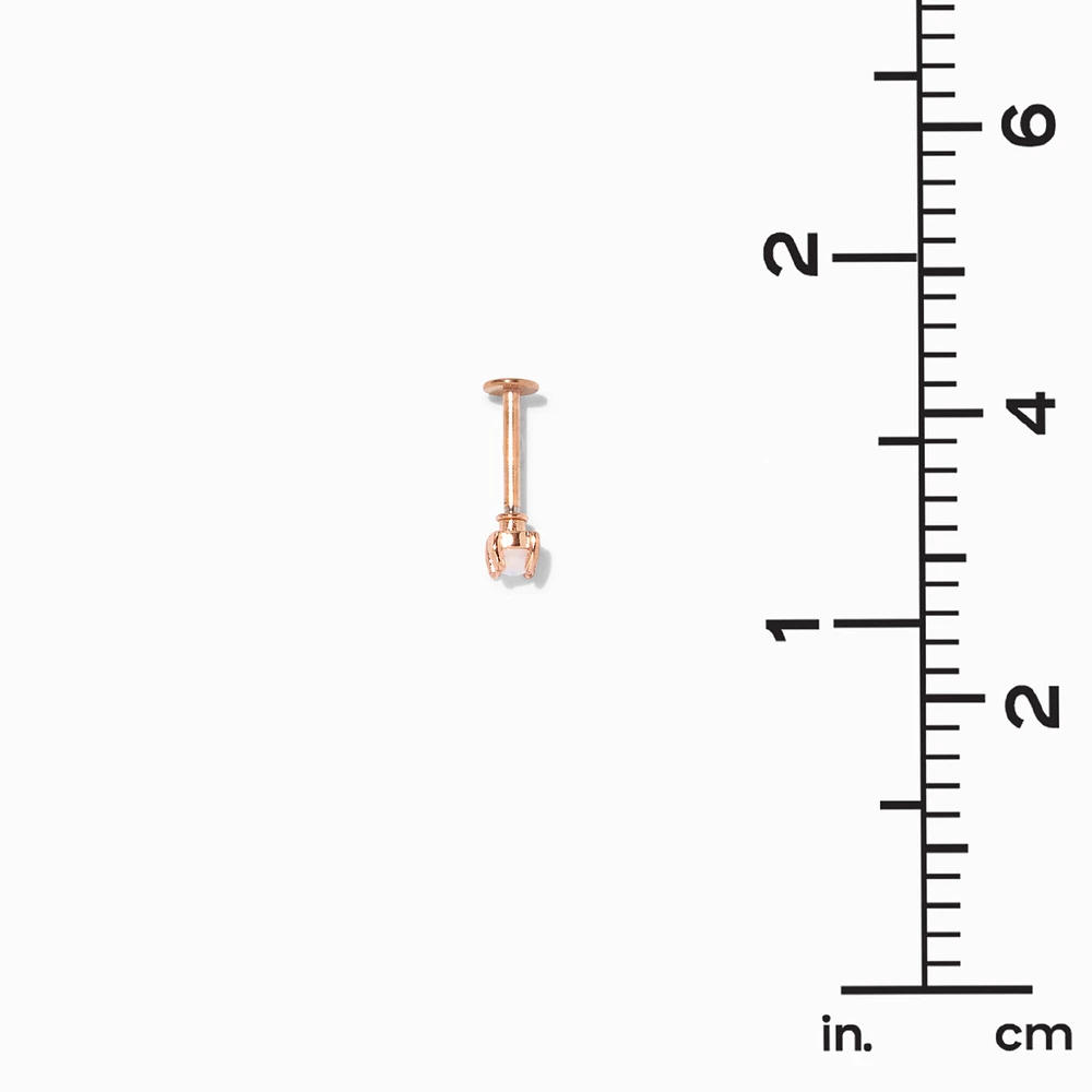 Rose Gold Multi Changeable Flat Back Tragus Earrings - 5 Pack