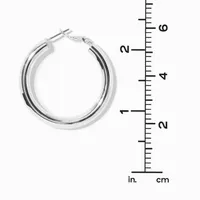C LUXE by Claire's Sterling Silver 30MM Tube Hoop Earrings