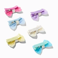 Claire's Club Pastel Star Sequin Hair Bow Clips - 6 Pack