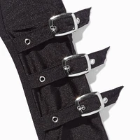 Black Triple Buckle Arm Warmers