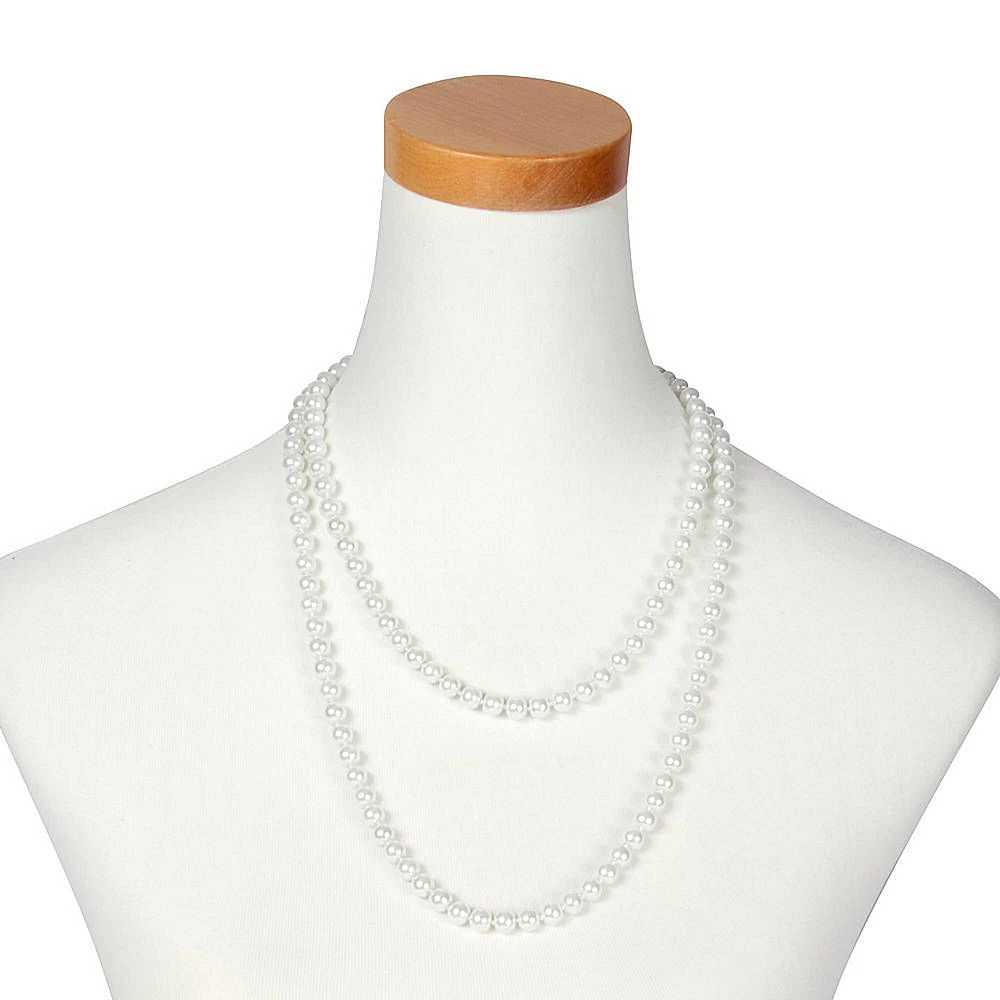 White Pearl Long Necklace