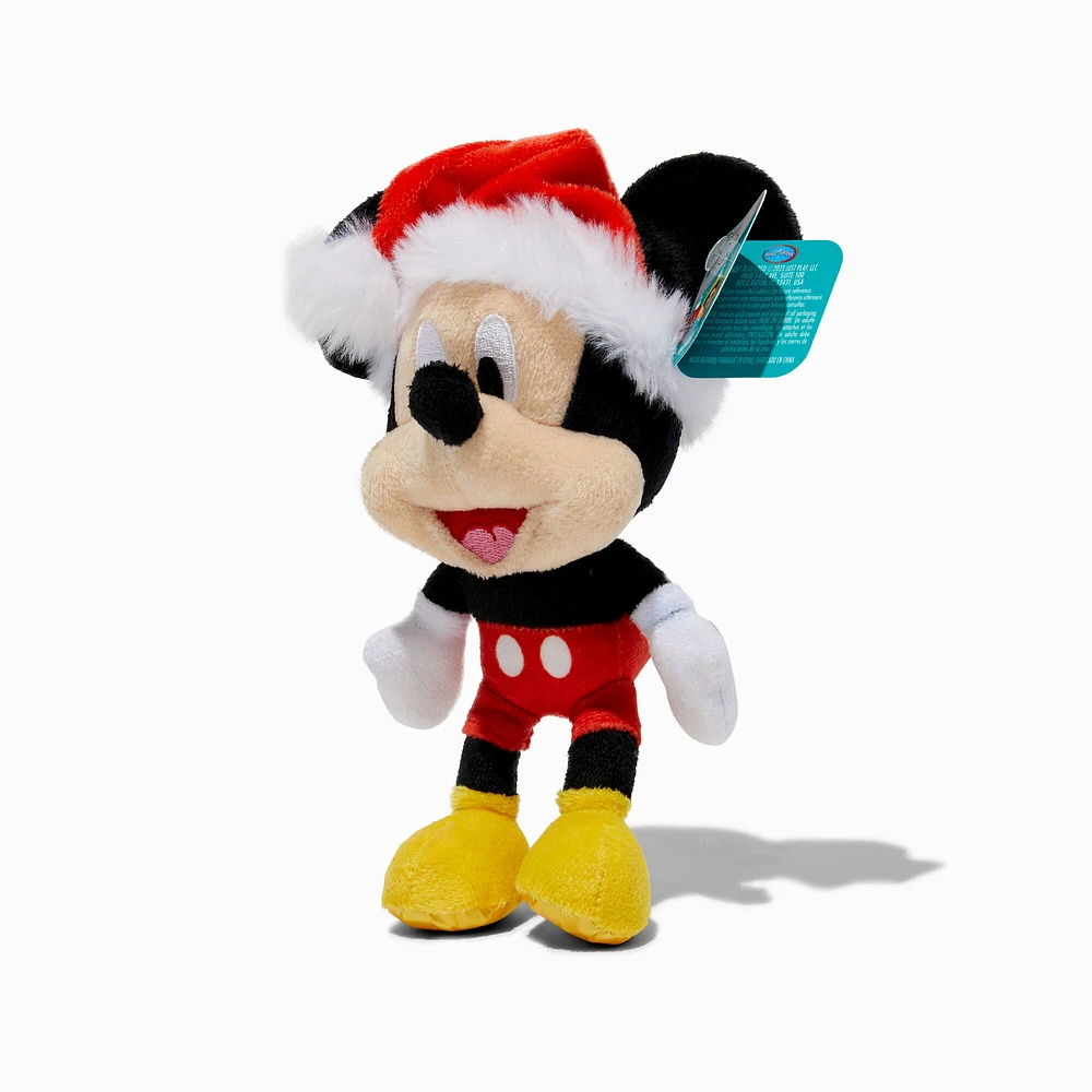 Disney Mickey Mouse Santa Hat 7" Plush Toy