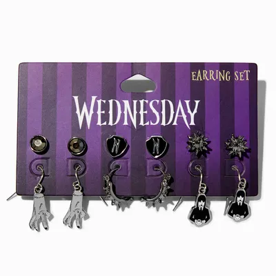 Wednesday™ Silver Mixed Earring Set - 6 Pack