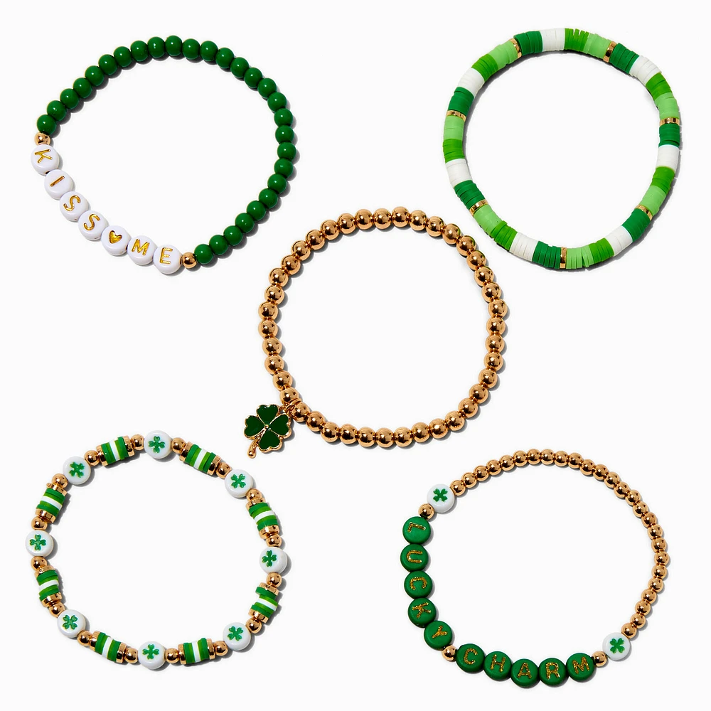 St. Patrick's Day Stretch Bracelets - 5 Pack