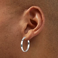 Silver-tone 20mm Hoops