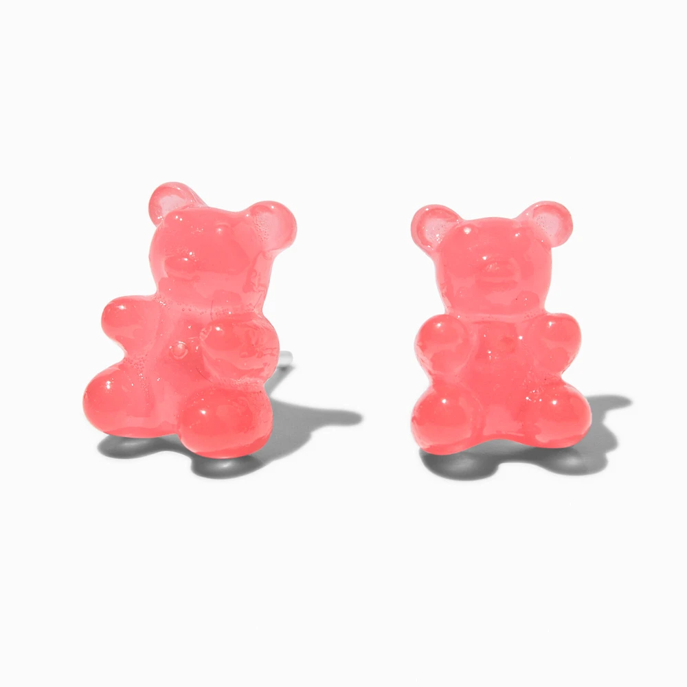 Red Gummy Bears® Sterling Silver Post Stud Earrings