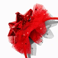 Red Christmas Gift Bow Headband