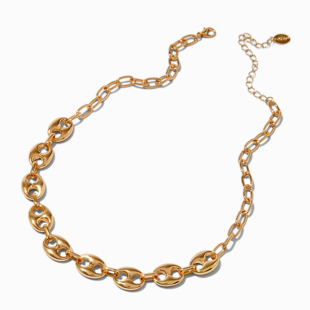 Gold-tone Pop Tab Chain Necklace