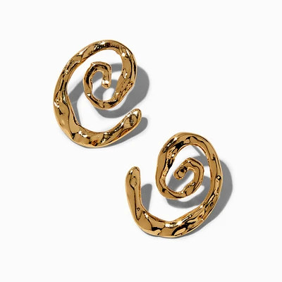 Gold-tone Swirl Around Stud Earrings