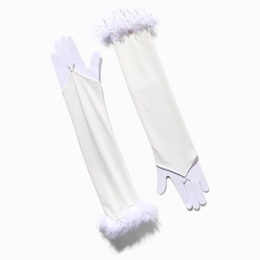 White Angel Fingerless Gloves